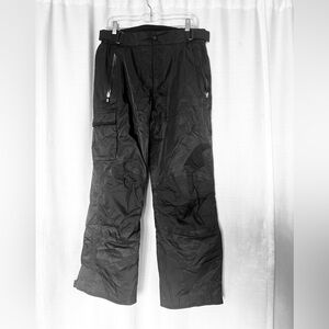 Lands End Ski Pants Womens Sz 8 Reg  Insulated Black‎ Snow Snowboard